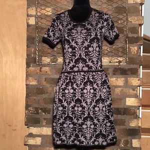 Romeo + Juliet couture sweater dress short sleeve black gray M